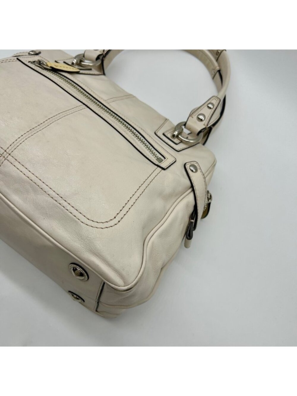Coach White Soho Leather Satchel - Picture 8 of 11